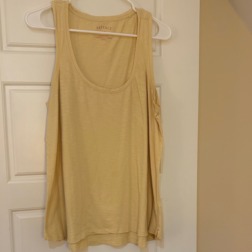 Fatface Woman’s Yellow Tank Top (16) Organic Cotton
